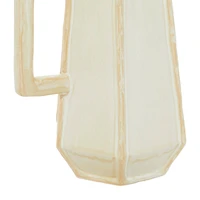 White Ceramic Modern Vase, 9" x 14"