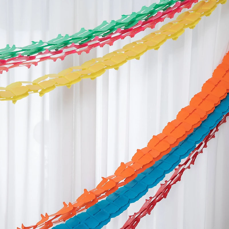 12ft. Rainbow Leaf Tissue Paper Garlands by Celebrate It™