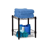 Honey Can Do Black Wire Shelf With Bottom Storage Basket