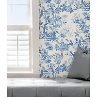 Wallpops Delft Shantung Garden Scalamandre Self Adhesive Wallpaper