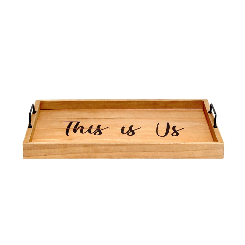 Elegant Designs™ 15.5" This is Us Serving Tray with Handles