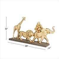 12" Gold Glam Jungle Sculpture