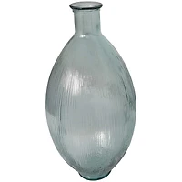 23" Clear Ribbed Spanish Bottle Vase