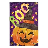 Stupell Industries Boo Jack-o-Lantern Halloween Candy Wall Plaque Art