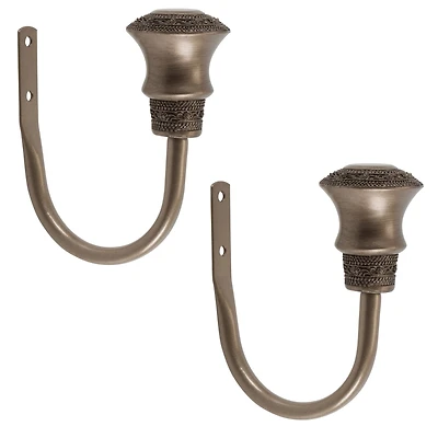 Simplify Black Silver Marquis Curtain Holdbacks