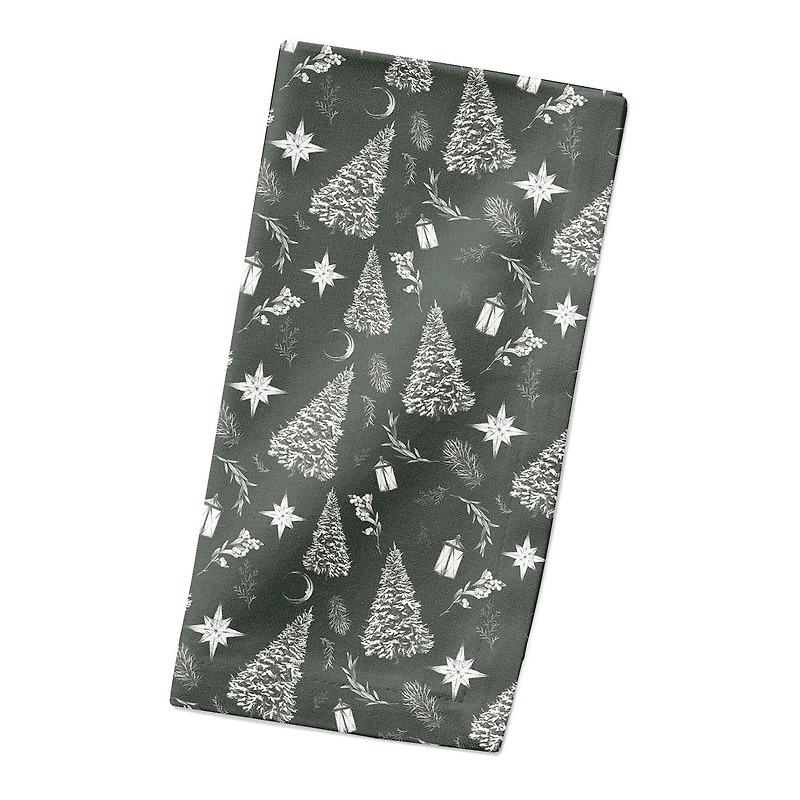 Designs Direct Sage Christmas 10" x 10" Cotton Twill Napkin