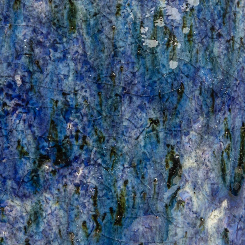 Hello Honey® 5.25" Blue Crackle Glaze Decorative Terra Cotta Planter