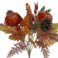 14" Pumpkin & Pinecone Mixed Bush by Ashland®