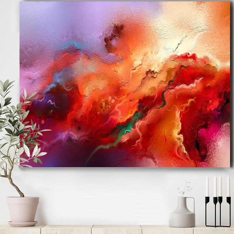 Designart - Clouds Of Red Purple And Red