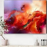 Designart - Clouds Of Red Purple And Red