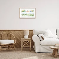 Stupell Industries Floral Happy Easter Floater Framed Art
