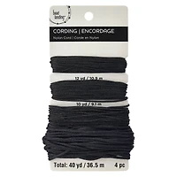 Black Mix Nylon Cord by Bead Landing™
