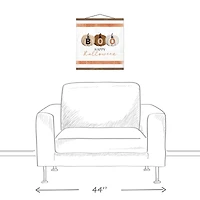 Halloween Pumpkins Teak Hanging Canvas