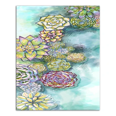 Array Of Succulents 16" x 20" Canvas Wall Art