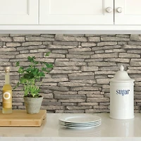 InHome Hickory Creek Stone Peel & Stick Wallpaper