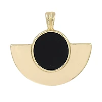 Gold & Black Geometric Half Circle Pendant by Bead Landing™