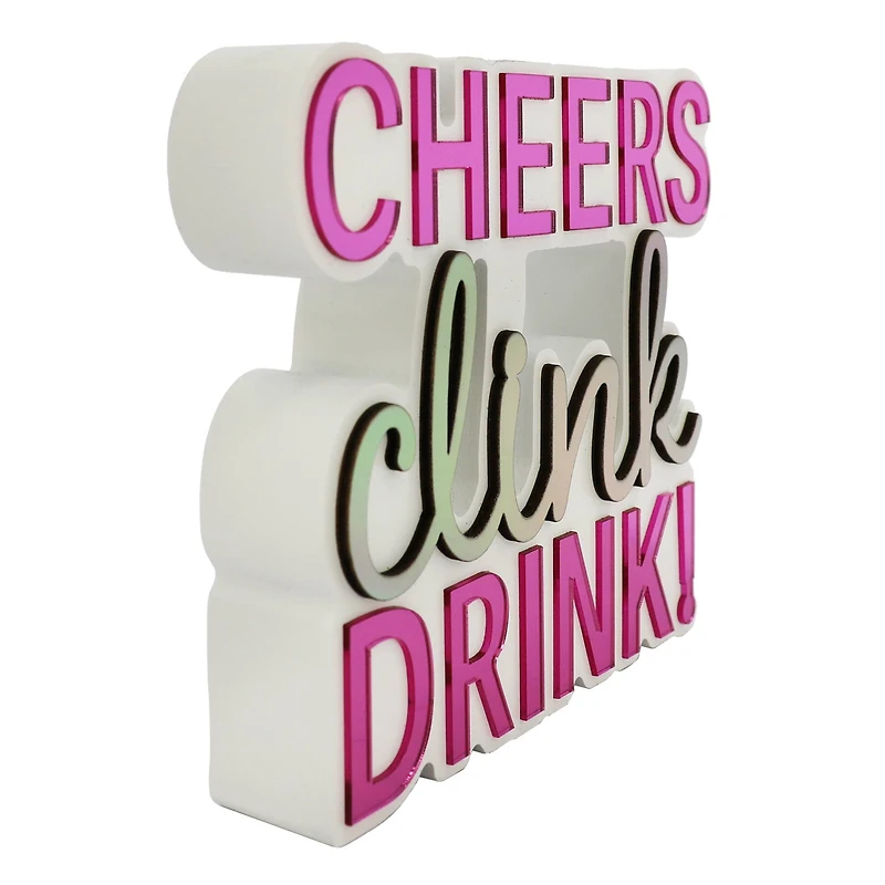 5" Cheers Clink Drink Tabletop Sign by Ashland®