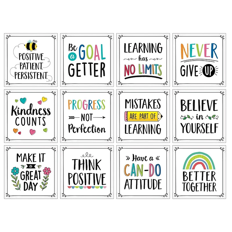 Creative Teaching Press® Positive Mindset 10" Designer Cut-Outs Set