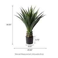 Glitzhome® 3.25ft. Potted Faux Agave Plant