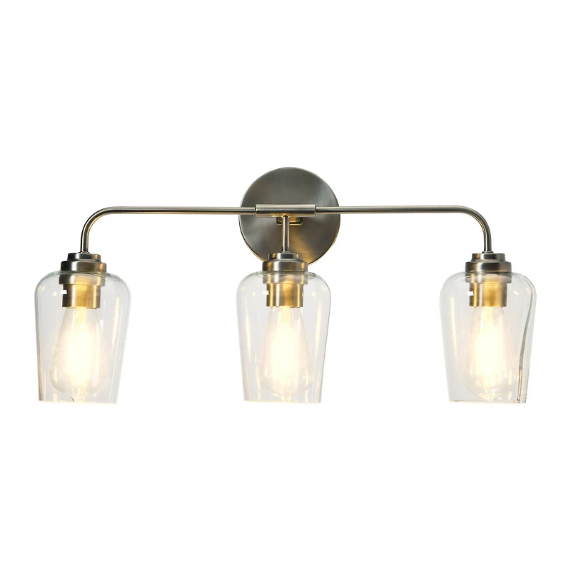 Hello Honey® Robert Stevenson Lighting Holden Metal & Glass -Light Vanity