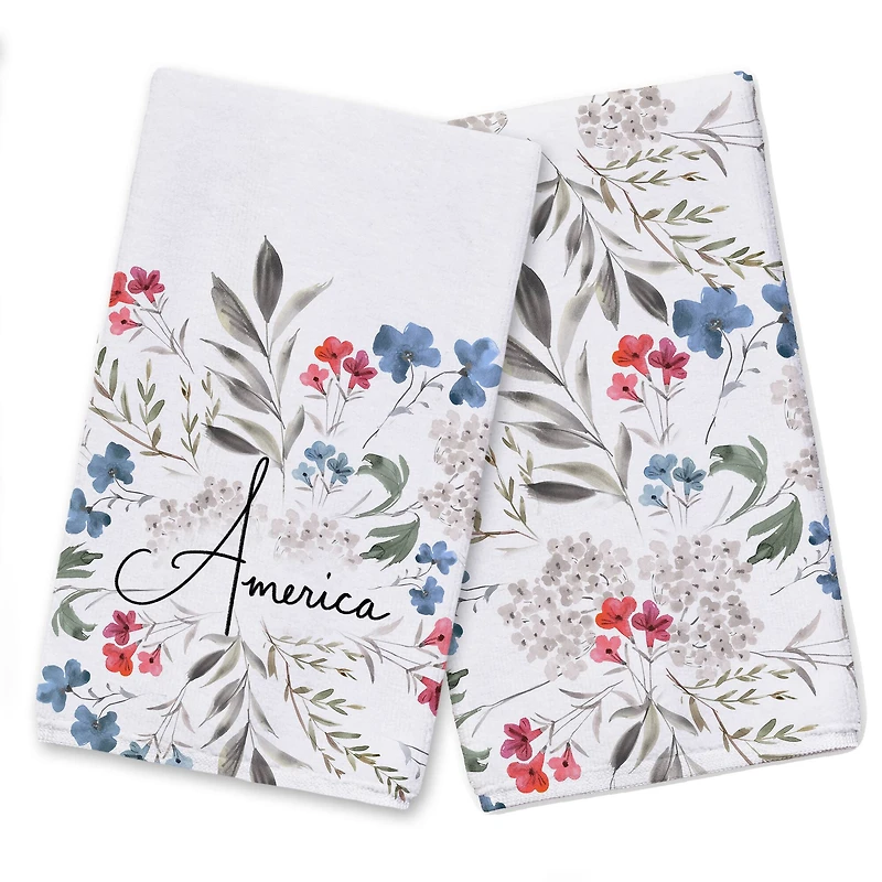 Floral America Tea Towel Set
