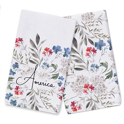 Floral America Tea Towel Set