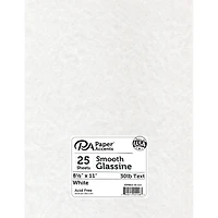 PA Paper™ Accents White 8.5" x 11" 30lb. Smooth Glassine, 25 Sheets