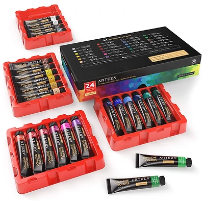Arteza® 24 Color Gouache Paint Set