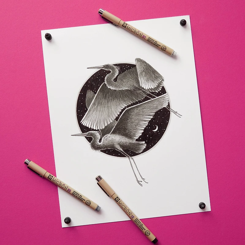 Micron® Fine & Bold Line Cool Gray Pen Set