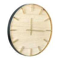 Hello Honey® 23.5'' Natural Round Wood Wall Clock