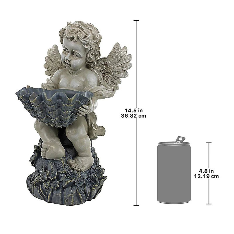 Design Toscano 14.5" Heavenly Offering Cherub Garden Statue