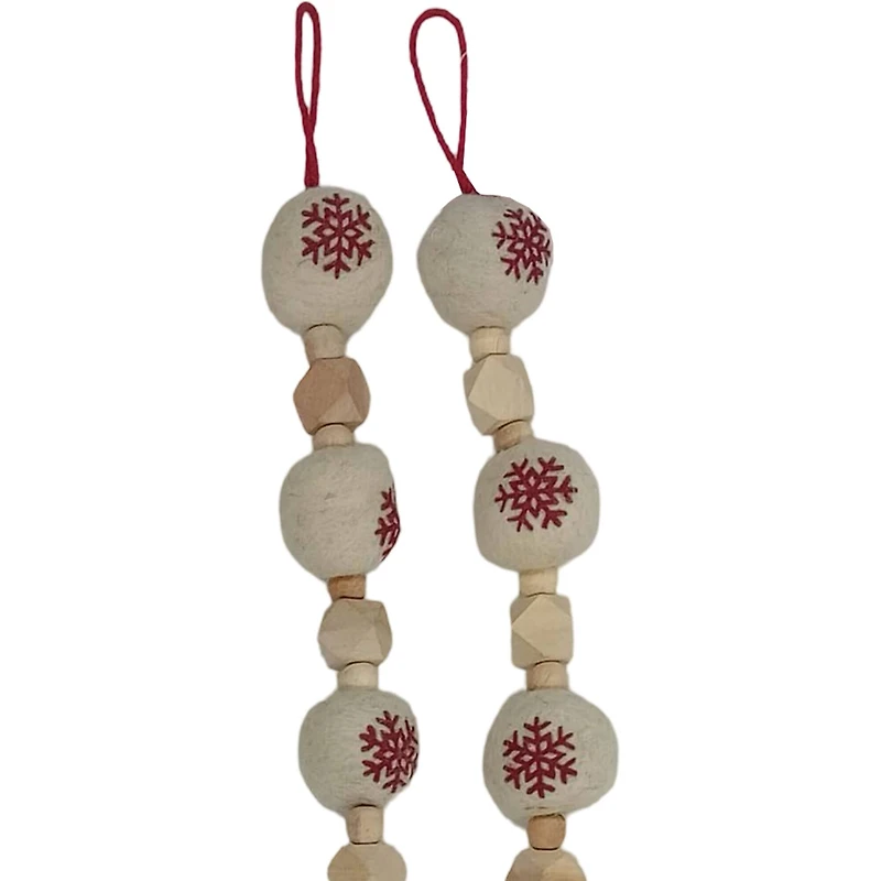 6ft. Wood Snowflake Ball Garland by Ashland®