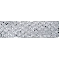 2.5" x 18ft. Silver Sheer Mesh Wired Ribbon by Celebrate It®
