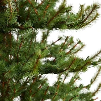 8ft. Pre-Lit Vancouver Mountain Pine Artificial Christmas Tree, Clear Lights