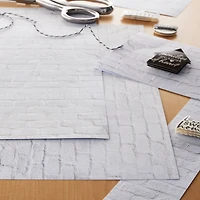48 Pack: White Brick Paper by Recollections™, 12" x 12"