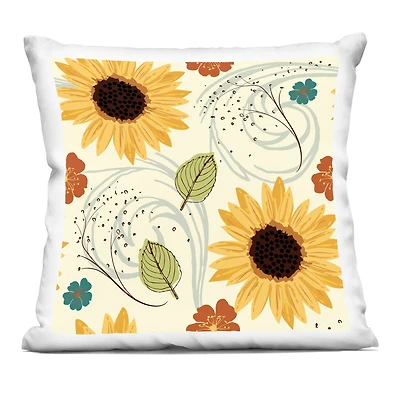 Stupell Industries Warm Sunflower Botanicals Pattern Decorative Printed Throw Pillow