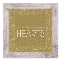 Grateful Hearts Print in Western White Frame