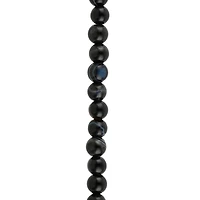 Blue & Black Tuxedo Agate Round Beads, 4mm by Bead Landing™