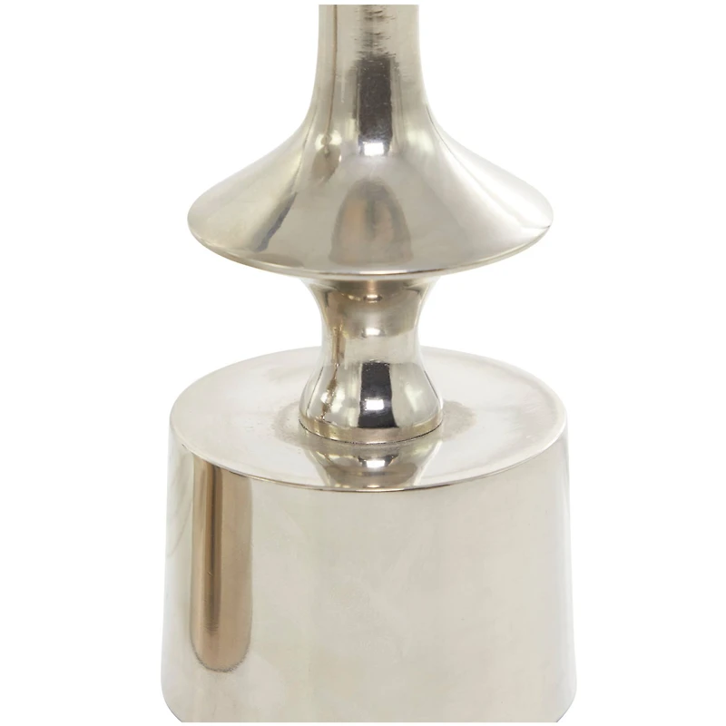 CosmoLiving by Cosmopolitan Silver Aluminum Pillar Candle Holder Set