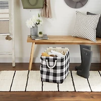 DII® Large Rectangle /Black Buffalo Check Polyester Bin