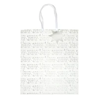 Jumbo White Peace, Love & Joy Gift Bag by Celebrate It™