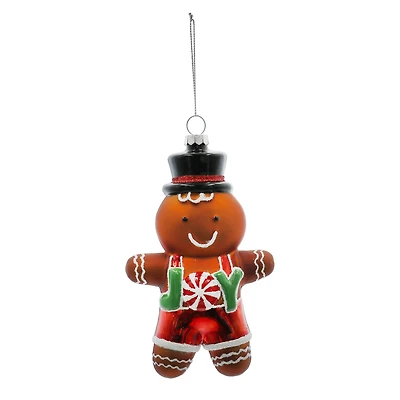 5.5" Gingerbread Joy Glass Ornament by Ashland®