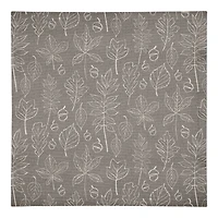 Gray Leaf Pattern Cotton Twill Napkin