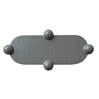 Hello Honey® 17.5" Gray Elegance Enamel Metal Tray with Ball Feet