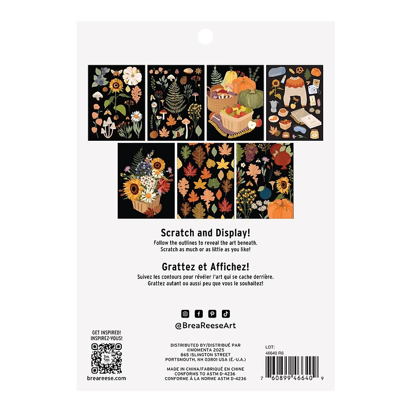 Brea Reese™ 6" x 8" Fall Foraging Scratch Art Paper Pad