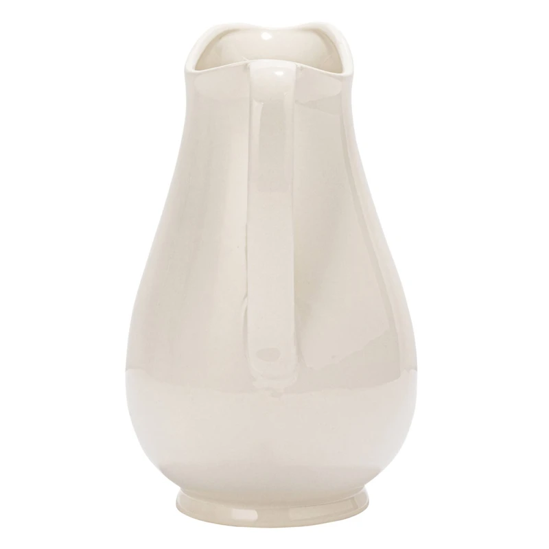 Hello Honey® 2qt. White & Charcoal Flower Design Stoneware Pitcher