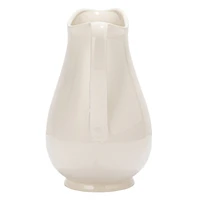 Hello Honey® 2qt. White & Charcoal Flower Design Stoneware Pitcher