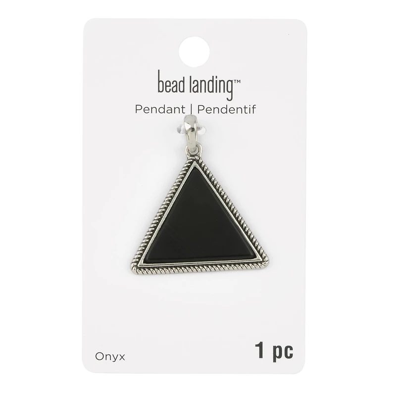 Black Metal Triangle Pendant by Bead Landing™