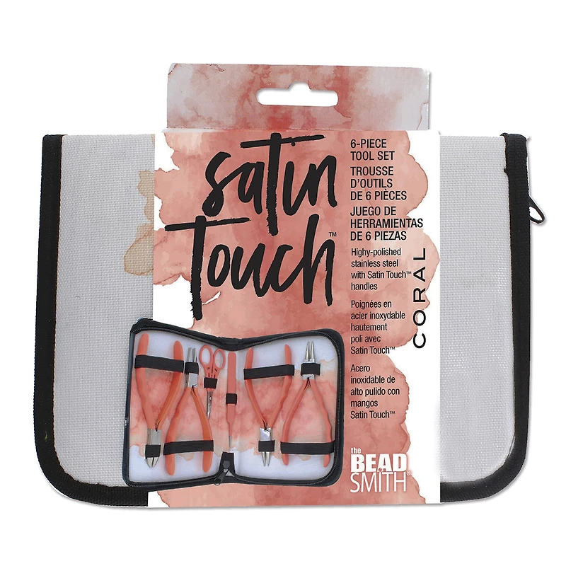 The Beadsmith® Satin Touch™ Coral 6 Piece Tool Set