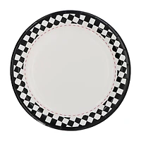 9" Black & White Checker Dinner Plates, 10ct. by Celebrate It™